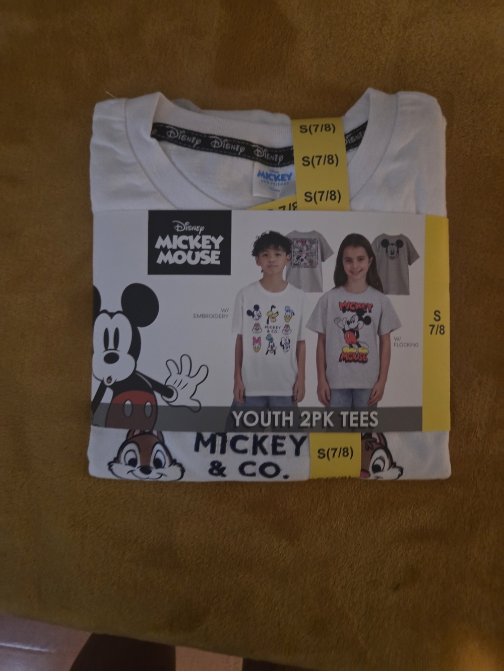 Disney White Mickey Mouse Youth 2-Pack Tees